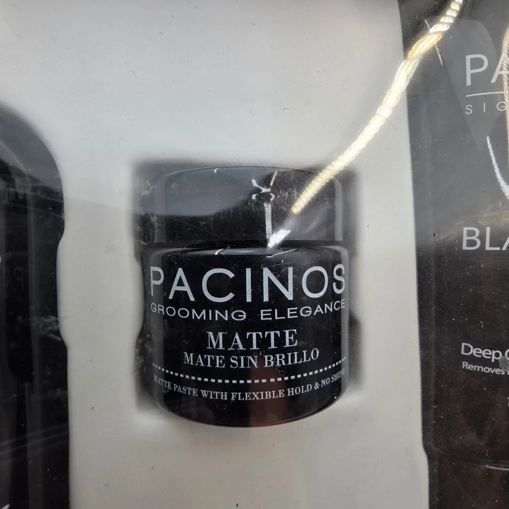 Pacinos Signature Line 3pc Set Beard Face Scrub Matte Paste Mask Grooming N4